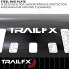 TrailFX Bull Bar For Toyota Tacoma - Powder Coated Black Steel 3 Inch Diameter With Skid Plate (B0030B)