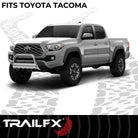 TrailFX Bull Bar For Toyota Tacoma - Polished Stainless Steel 3 Inch Diameter With Skid Plate (B0030S)