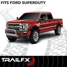 TrailFX Bull Bar For Ford Trucks - Polished Stainless Steel 3 Inch Diameter With Skid Plate (B0034S)
