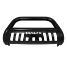 TrailFX Bull Bar For Honda Ridgeline - Powder Coated Black Steel 3 Inch Diameter With Skid Plate (B0035B)