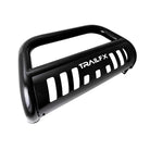 TrailFX Bull Bar For Honda Ridgeline - Powder Coated Black Steel 3 Inch Diameter With Skid Plate (B0035B)