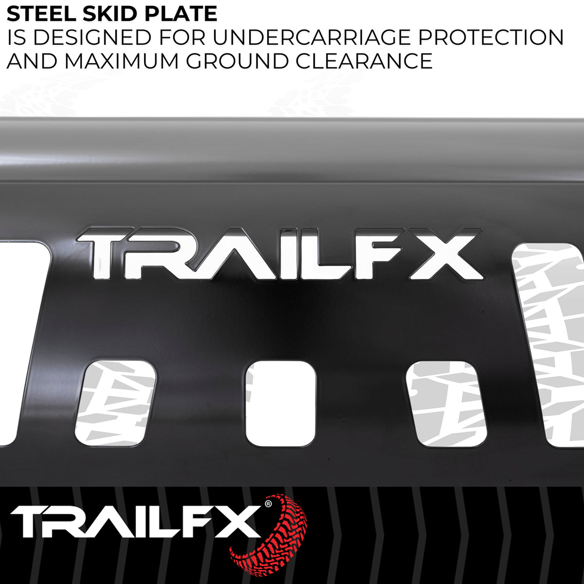 TrailFX Bull Bar For Honda Ridgeline - Powder Coated Black Steel 3 Inch Diameter With Skid Plate (B0035B)