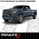 TrailFX Bull Bar For Chevrolet Silverado 2500 HD, Chevrolet Silverado 3500 HD - 3 Inch Diameter, With Skid Plate, With Holes For Optional (B0040B)