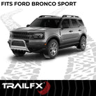 TrailFX Grille Guard For Ford Bronco Sport - 3 Inch Diameter, With Skid Plate, With Holes For Optional (B0042S)