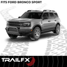 TrailFX Grille Guard For Ford Bronco Sport - 3 Inch Diameter, With Skid Plate, With Holes For Optional (B0042T)