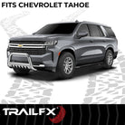 TrailFX Bull Bar For Chevrolet Tahoe - 3 Inch Diameter, With Skid Plate, With Holes For Optional (B0043S)