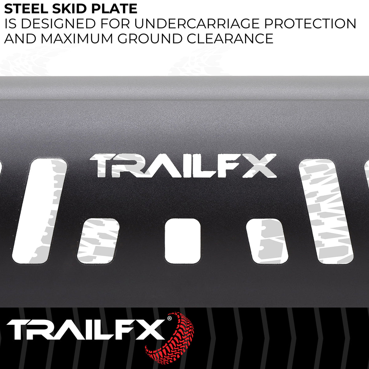 TrailFX Bull Bar For Toyota Tacoma - 3 Inch Diameter, With Skid Plate, With Holes For Optional (B0045T)