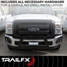 TrailFX Bull Bar For Toyota Tacoma - 3 Inch Diameter, With Skid Plate, With Holes For Optional (B0045T)