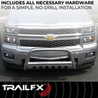 TrailFX Bull Bar For Toyota Land Cruiser - With Skid Plate, With Holes For Optional Lighting, 6-1/2 (B0046S)