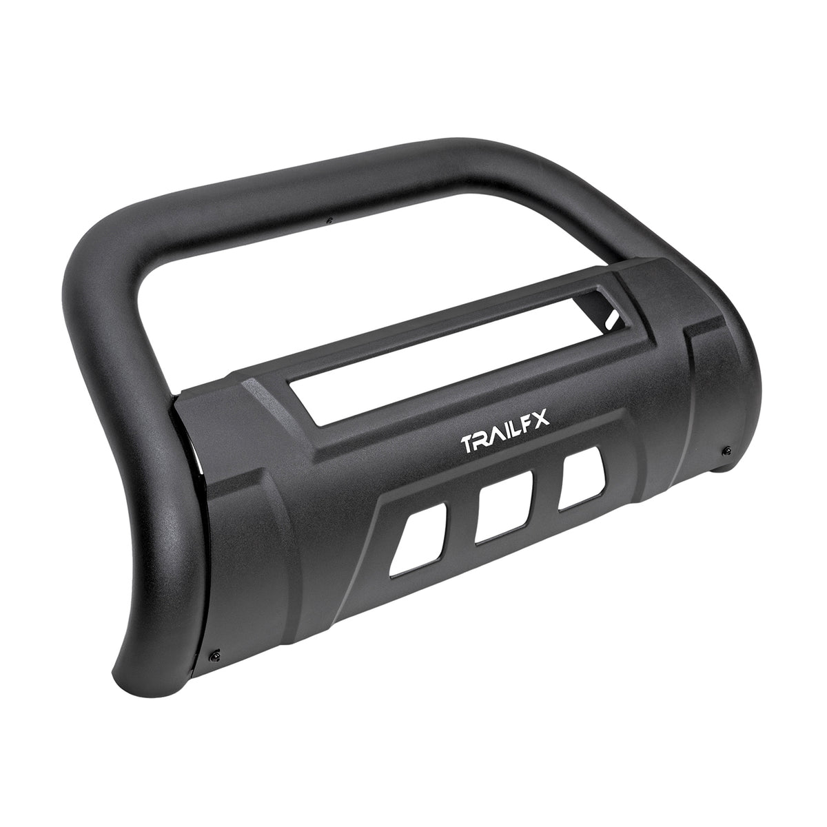 TrailFX Bull Bar For Jeep Gladiator, Jeep Wrangler - 3-1/2 Inch Diameter, With Skid Plate, Without Light Bar (B1613T)