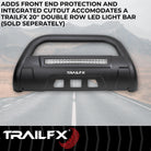 TrailFX Bull Bar For Toyota Tundra - 3-1/2 Inch Diameter, With Skid Plate, Without Light Bar (B1614T)