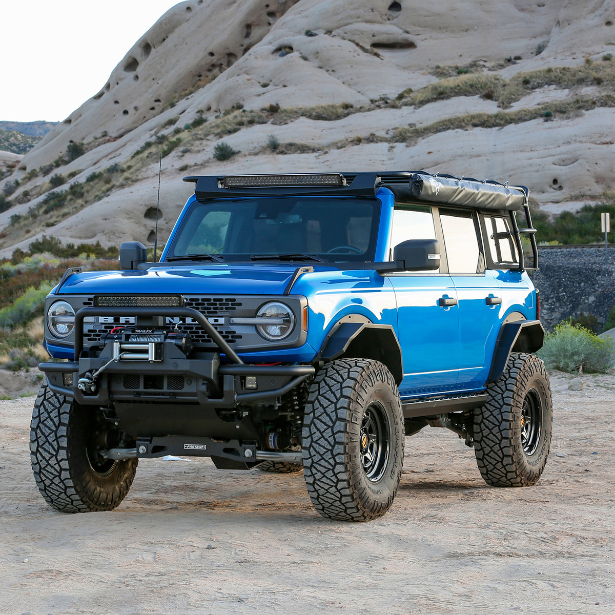 TrailFX Bumper For Ford Bronco - Direct-Fit, Mntng Hrdwr Included, With Wnch Mnt/ Pre Runr (BR002T)