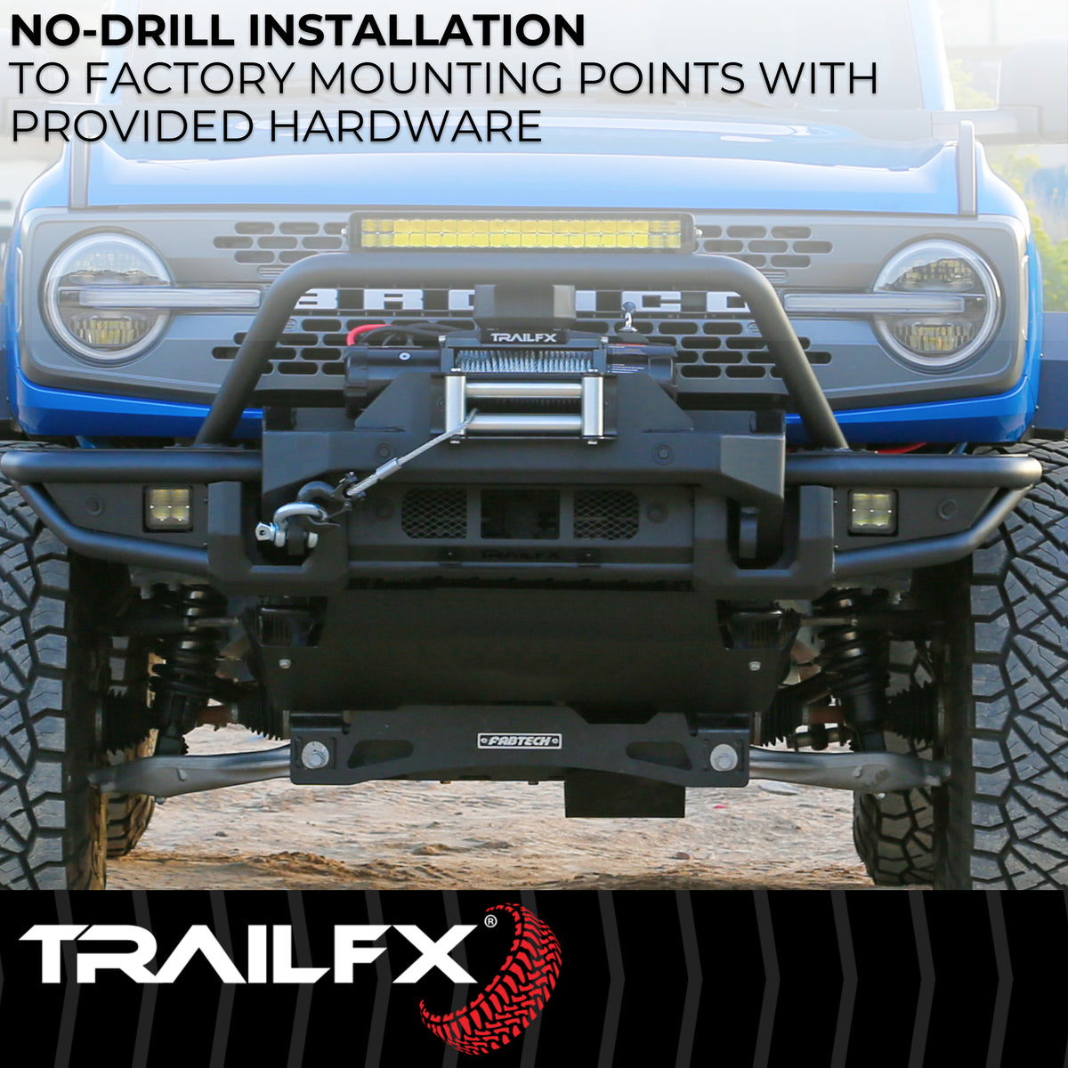 TrailFX Skid Plate For Ford Bronco - Fits With TrailFX BR001T/ BR002T Bumper (BR003T)