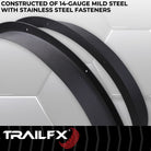 TrailFX Fender Flare For Ford Bronco - 5 Inch Tire Coverage, Powder Coated, Matte Black, Steel (BR005T)