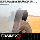TrailFX Fender Flare For Ford Bronco - 5 Inch Tire Coverage, Powder Coated, Matte Black, Steel (BR005T)