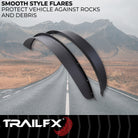 TrailFX Fender Flare For Ford Bronco - 4-1/2 Inch Tire Coverage, Powder Coated, Matte Black (BR006T)