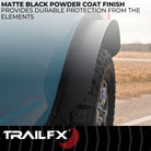TrailFX Fender Flare For Ford Bronco - 4-1/2 Inch Tire Coverage, Powder Coated, Matte Black (BR006T)