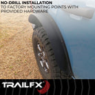 TrailFX Fender Flare For Ford Bronco - 4-1/2 Inch Tire Coverage, Powder Coated, Matte Black (BR006T)