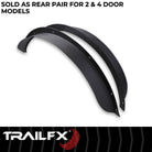 TrailFX Fender Flare For Ford Bronco - 4-1/2 Inch Tire Coverage, Powder Coated, Matte Black (BR006T)