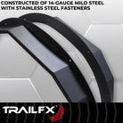 TrailFX Fender Flare For Ford Bronco - 4-3/4 Inch Tire Coverage, Powder Coated, Matte Black (BR008T)