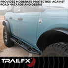 TrailFX Rocker Panel Guard For Ford Bronco - Round Tube, With Two Step Area Per Bar (BR011T)