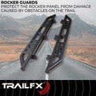 TrailFX Rocker Panel Guard For Ford Bronco - Round Tube, With One Step Area Per Bar (BR012T)
