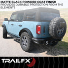 TrailFX Fender Flare For Ford Bronco - 4-1/2 Inch Tire Coverage, Powder Coated, Matte Black (BR013T)