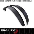 TrailFX Fender Flare For Ford Bronco - 4-1/2 Inch Tire Coverage, Powder Coated, Matte Black (BR013T)