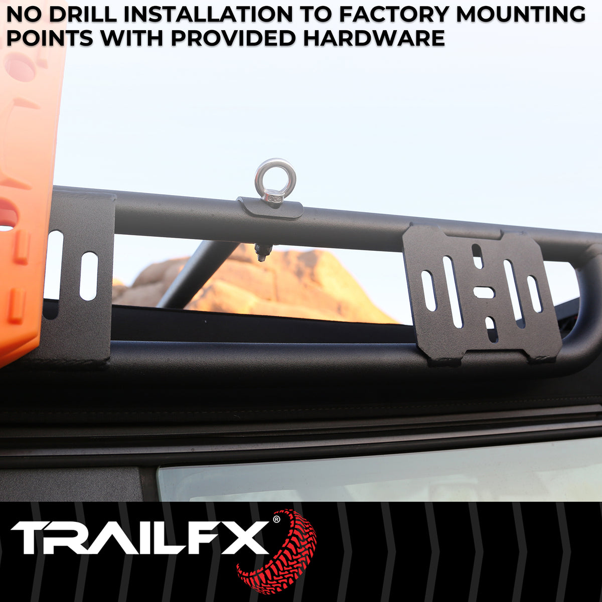 TrailFX Roof Rack For Ford Bronco - 300 Pound Dynamic Capacity, 600 Pound Static Capacity (BR015T)