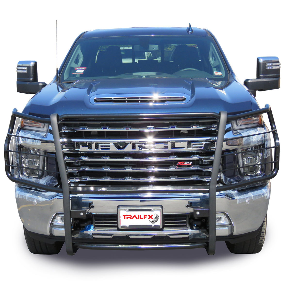 TrailFX Grille Guard For Chevrolet Silverado 2500 HD, Chevrolet Silverado 3500 HD - Grille Guard, TFX Grille Guards, 1-1/2 Inch Diameter, With (E0038B)