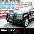 TrailFX Grille Guard For Toyota Tacoma - 1-1/2 Inch Diameter, With Brush Guard, Without Skid Plate (E0046T)