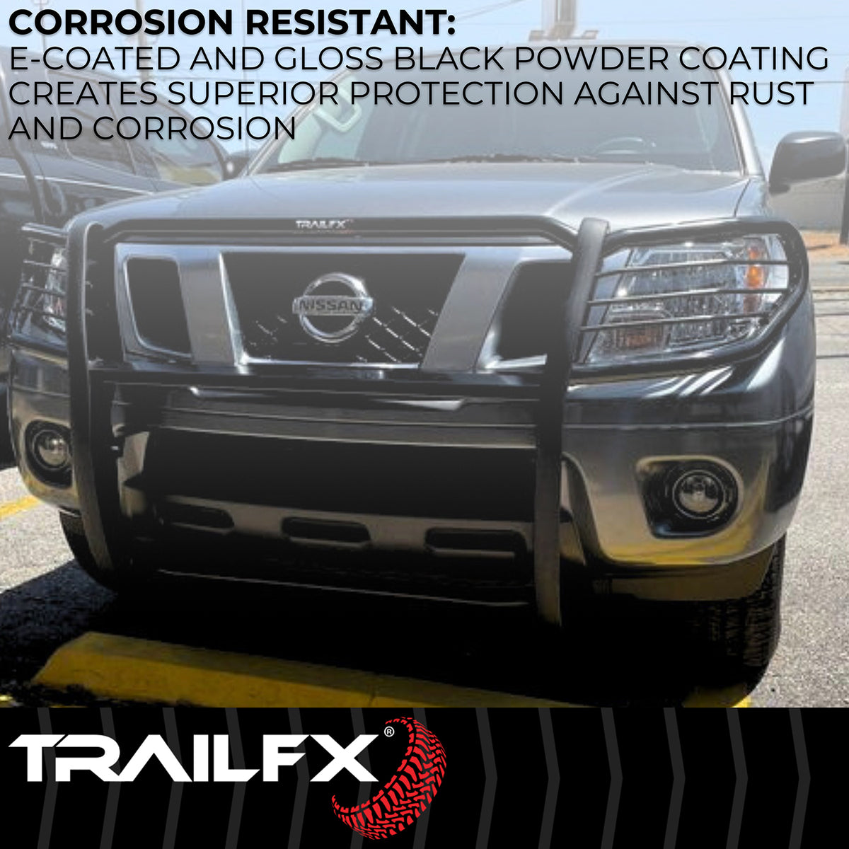 TrailFX Grille Guard For Chevrolet Silverado 1500 - 1-1/2 Inch Diameter, With Brush Guard, Without Skid Plate (E0047T)