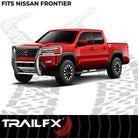 TrailFX Grille Guard For Nissan Frontier - 1-1/2 Inch Diameter, With Brush Guard, Without Skid Plate (E0048S)