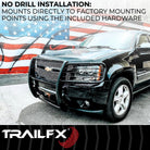 TrailFX Grille Guard For Toyota Tundra - 1-1/2 Inch Diameter, With Brush Guard, Without Skid Plate (E0049T)