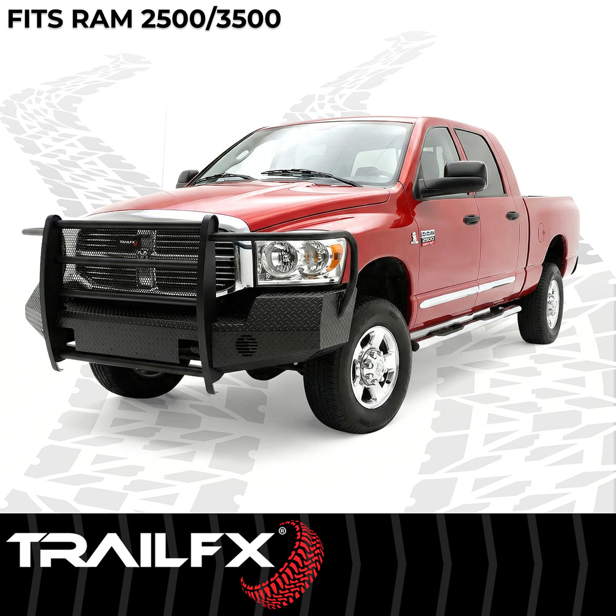 TrailFX Bumper For Dodge Ram 2500, Dodge Ram 3500 - One Piece Design, Direct Fit, Use Original/ Factory (FX3009A)