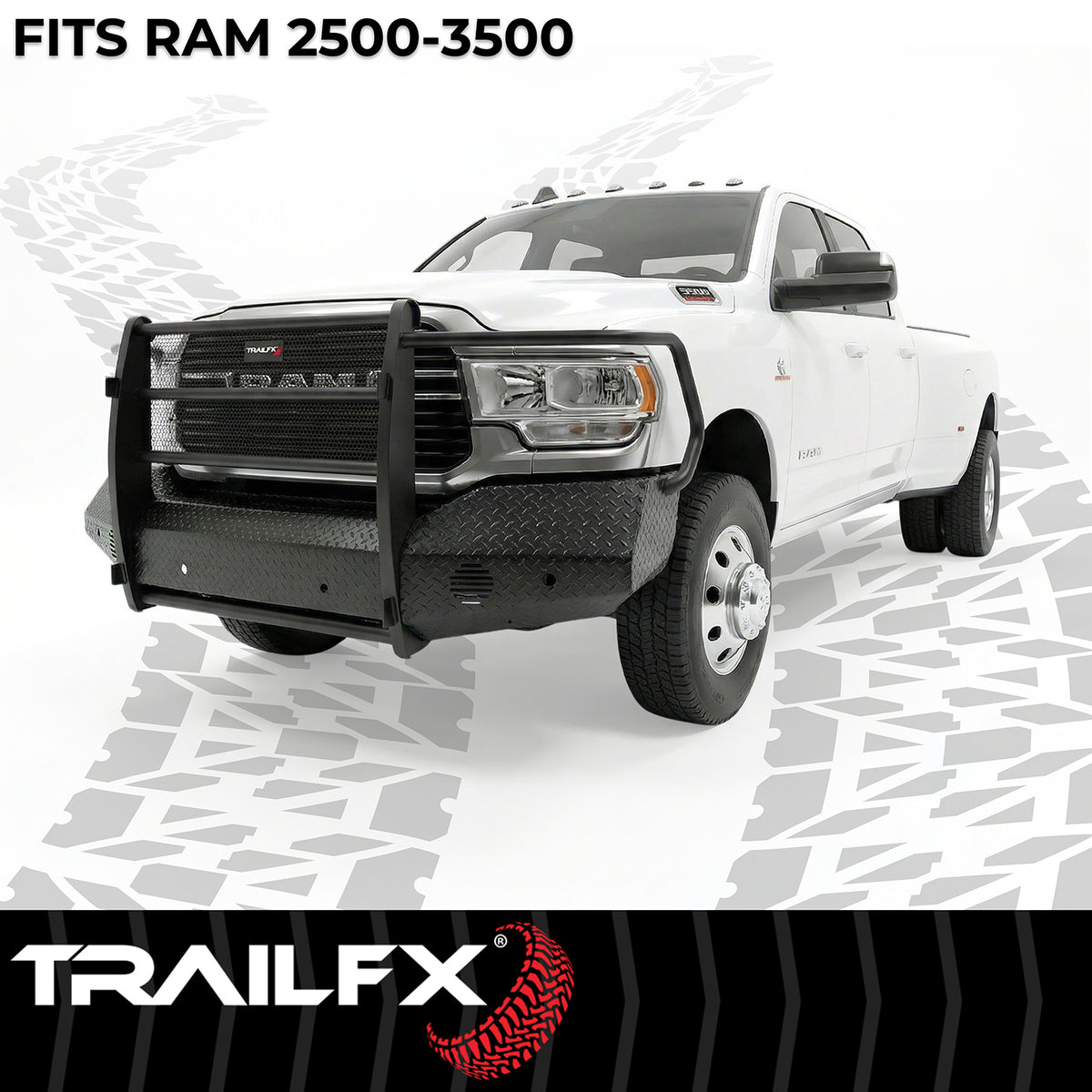TrailFX Bumper For Ram 2500, Ram 3500 - Use Original/ Factory Mounting Hardware, With Grille Guard/ (FX3034A)