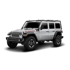 TrailFX Roof Rack For Jeep Wrangler - Textured black powder coated steel construction. Direct (JL012T)