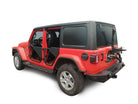 TrailFX Door For Jeep Gladiator, Jeep Wrangler - Textured Powder Coated, Black, Steel, Set Of 2 (JL04RD)