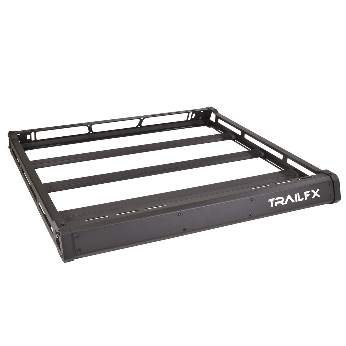 TrailFX Roof Rack For Jeep Gladiator, Jeep Wrangler - 49.8 Inch x 53 Inch, 150 Pound Capacity, Textured Black (JRB001T)