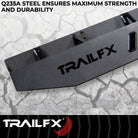 TrailFX Running Board For Ford Ranger - Powder Coated, Matte Black, Steel, With Two Step Area Per (ORB016)