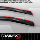 TrailFX Side Window Deflector For Chevrolet, GMC Trucks - Low Profile, In-Channel, Set of 2 (2446IC)