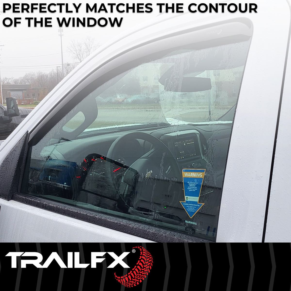 TrailFX Side Window Deflector For Chevrolet, GMC Trucks - Low Profile, In-Channel, Set of 2 (2446IC)