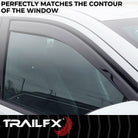 TrailFX Side Window Deflector For Toyota Tacoma - In-Channel, Smoke, Acrylic, Set of 4 (4056IC)