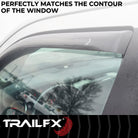 TrailFX Side Window Deflector For Dodge Ram 1500, Ram 1500, Ram 1500 Classic - In-Channel, Smoke, Acrylic, Set of 4 (4101IC)