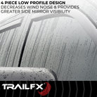 TrailFX Side Window Deflector For Dodge, Ram Trucks - In-Channel, Smoke, Acrylic, Set of 4 (4109IC)