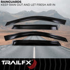 TrailFX Side Window Deflector For Chevrolet Trax - Low Profile, Set of 4 (4116H)