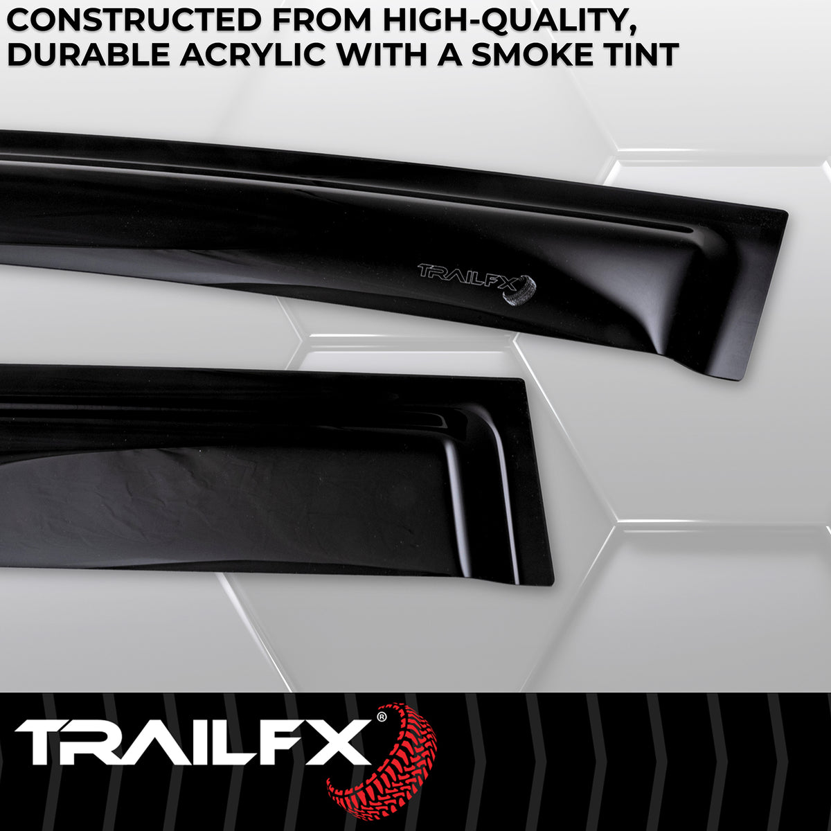 TrailFX Side Window Deflector For Chevrolet Trax - Low Profile, Set of 4 (4116H)