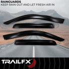 TrailFX Side Window Deflector For Ford Maverick - Low Profile, Fits Front And Rear, Set Of 4 (4182H)