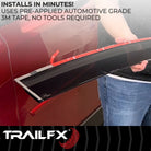 TrailFX Side Window Deflector For Chevrolet, GMC Trucks - Low Profile, Fits Front And Rear, Set Of 4 (4231H)