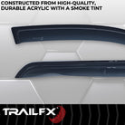TrailFX Side Window Deflector For Dodge Durango - Low Profile, Fits Front And Rear, Set Of 4 (4267H)